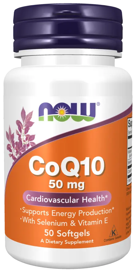 NOW FOODS CoQ10 (koencim Q10) 50mg (50 mehkih žel)