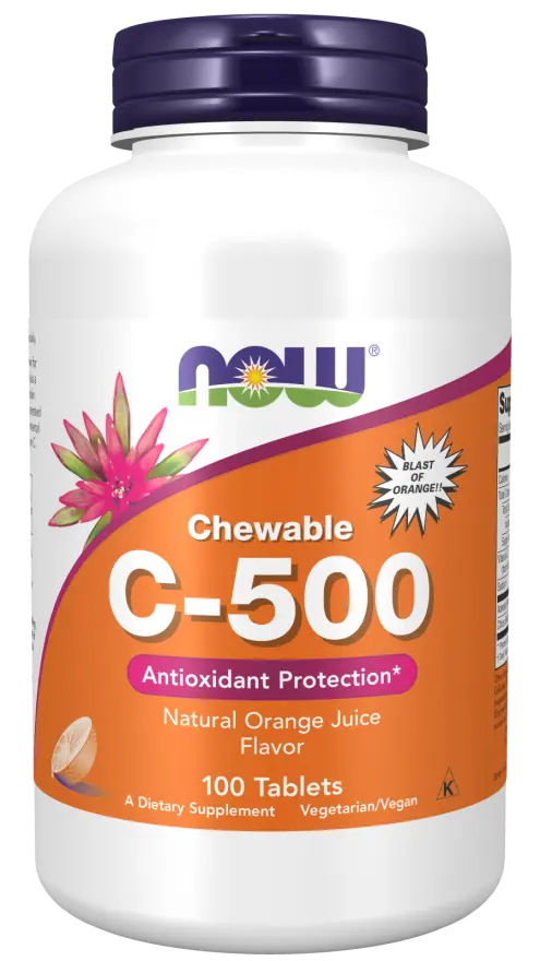 NOW Vitamin C-500 (100 žvečljivih tablet)