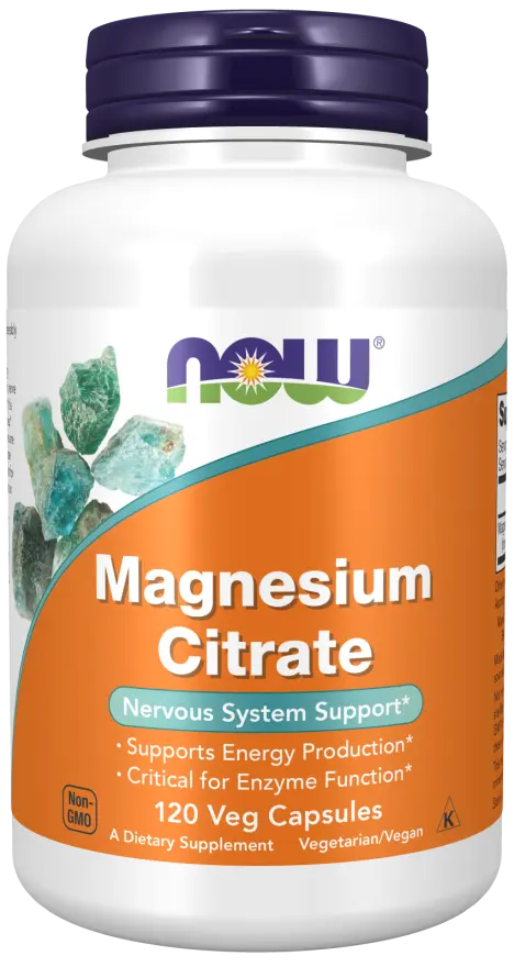 NOW Magnezijev Citrat 400mg (120 rastlinskih kapsul)