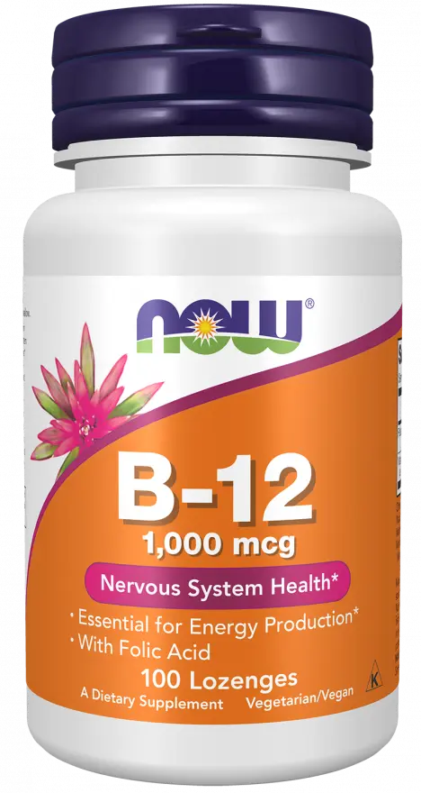 NOW Vitamin B-12 kobalamin (100 pastil)